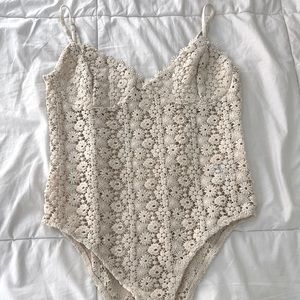 H&M crochet lace bodysuit